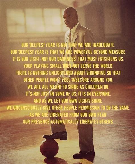 coach carter our greatest fear.